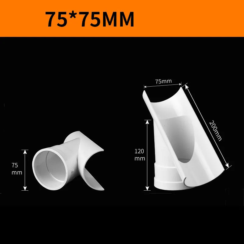 PVC Open Tee Drain Pipe Repair Fitting | 5 Sizes | Tube Connector