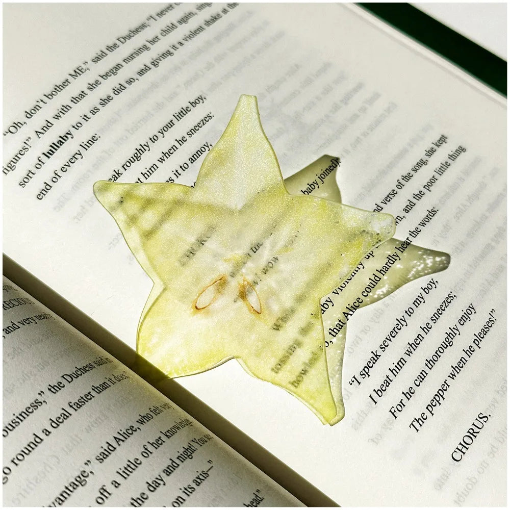 Fruit-Shaped Transparent Acrylic Bookmarks | Cute Reading Gift