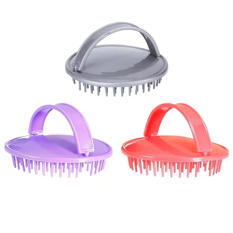 Head Massage Brush Soft Silicone Shampoo Brush Bathroom Products Plastic Sanitary Comb Washing Hair Scalp Shower Body Peaceful Pleasures Health and Wellness