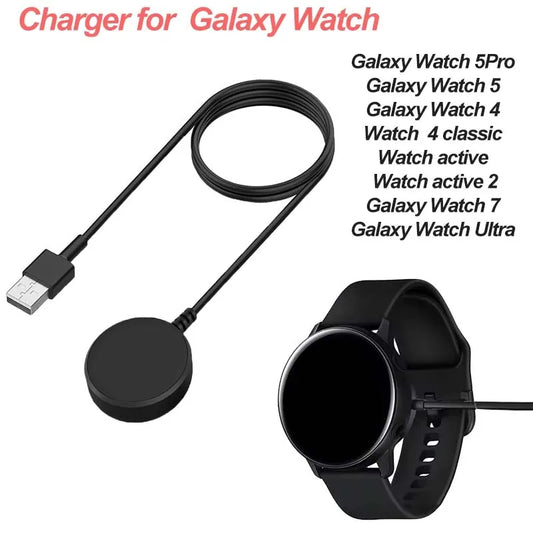 Watch Charger Compatible For Samsung Galaxy Watch 5 Pro 5/4/3 Active 2/1Gear Sport/S3 Portable Charging Dock Station Peaceful Pleasures Health and Wellness