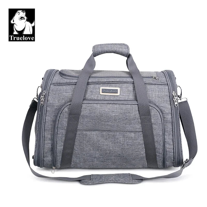 Truelove Breathable Foldable Water-Repellent Pet Backpack | TLX3971 Peaceful Pleasures Health and Wellness Gray 47cmx27cmx30cm China Mainland