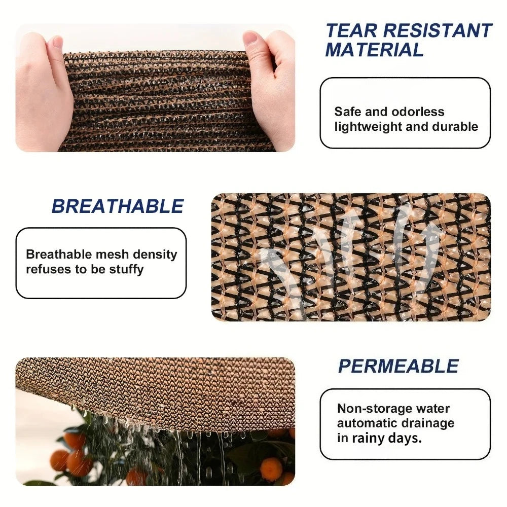 Garden Shade Cloth with Grommets | Patio Pergola Sun Cover