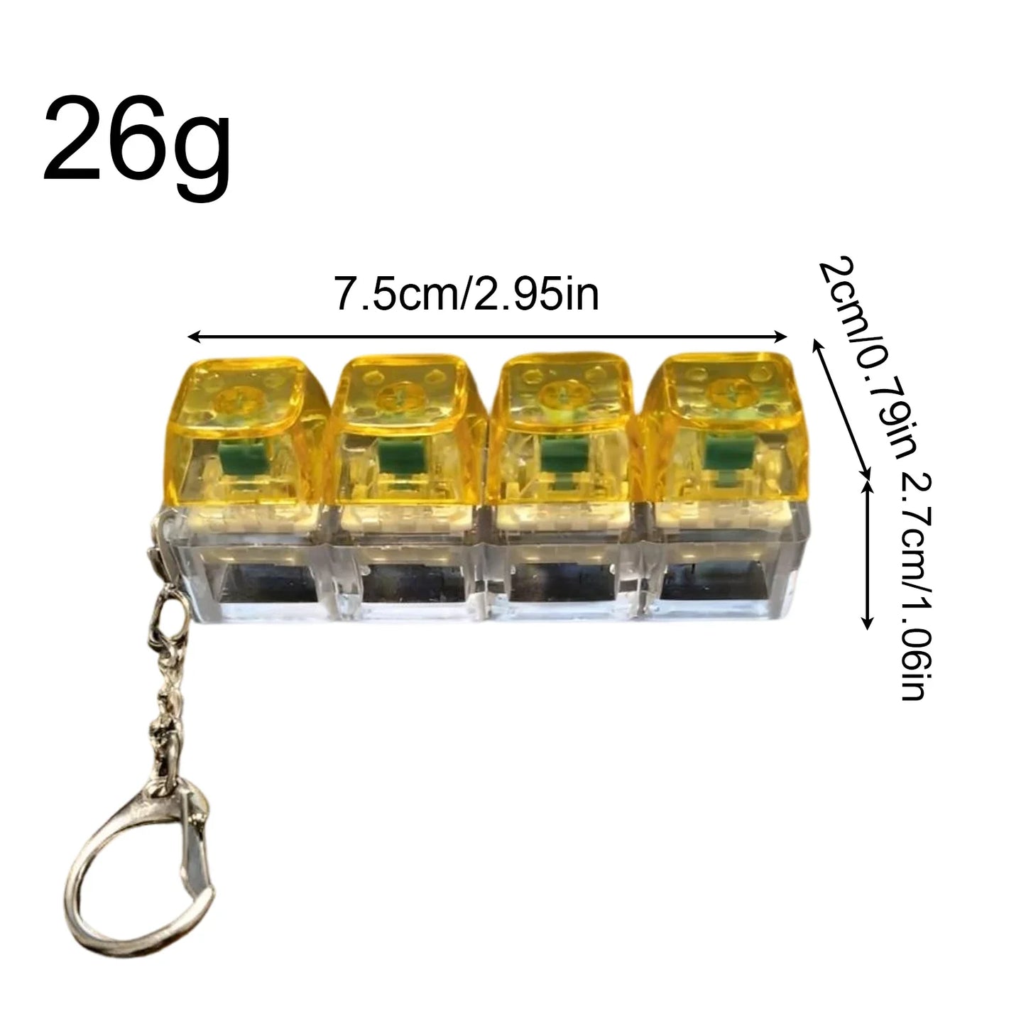 LED Keyboard Fidget Keychain Clicker Toy – Adults & Kids