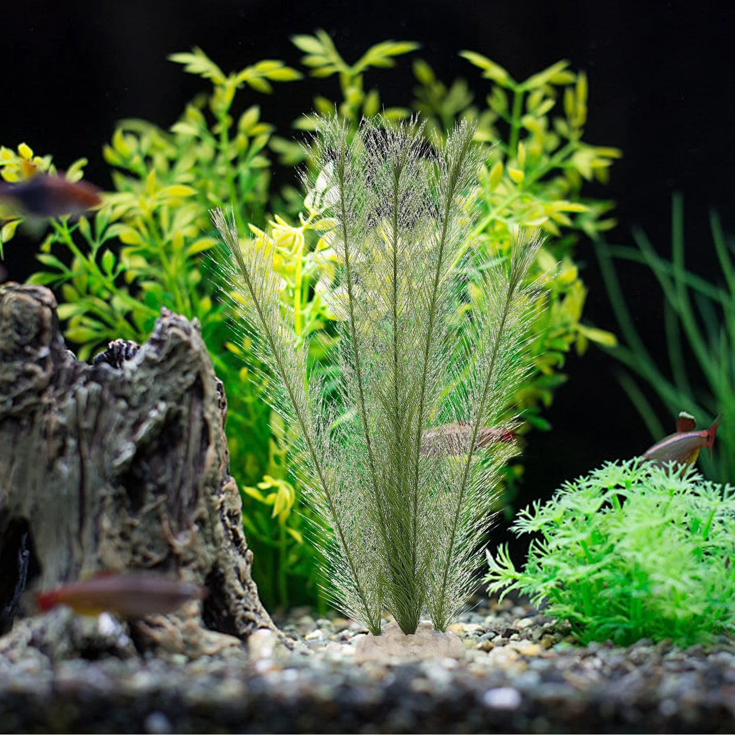 2-Pack Artificial Silk Aquarium Plants – Realistic Fish Tank Decor