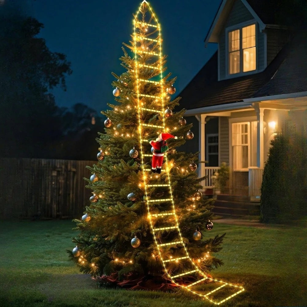 Santa Claus Climbing Ladder LED Christmas Decoration 2025