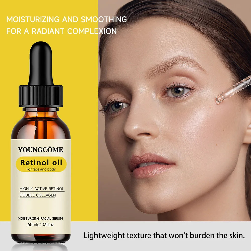 Retinol & Dual Collagen Facial Serum - Deep Hydration Essence for Supple Skin | Daily Nourishing Face Care Peaceful Pleasures Health and Wellness