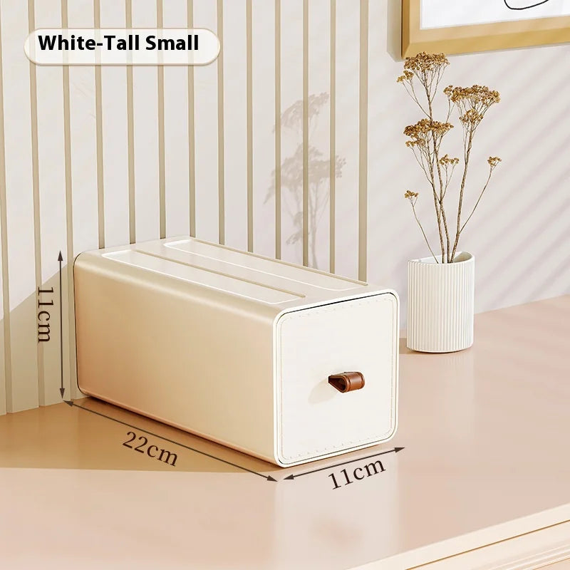 Desk Organizer with Drawers & Entryway Shelf | Storage Box