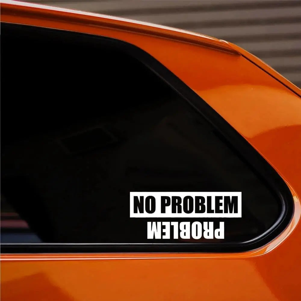 7“x3” No Problem Funny Bumper Sticker Waterproof Vinyl Decal for Car Truck Peaceful Pleasures Health and Wellness