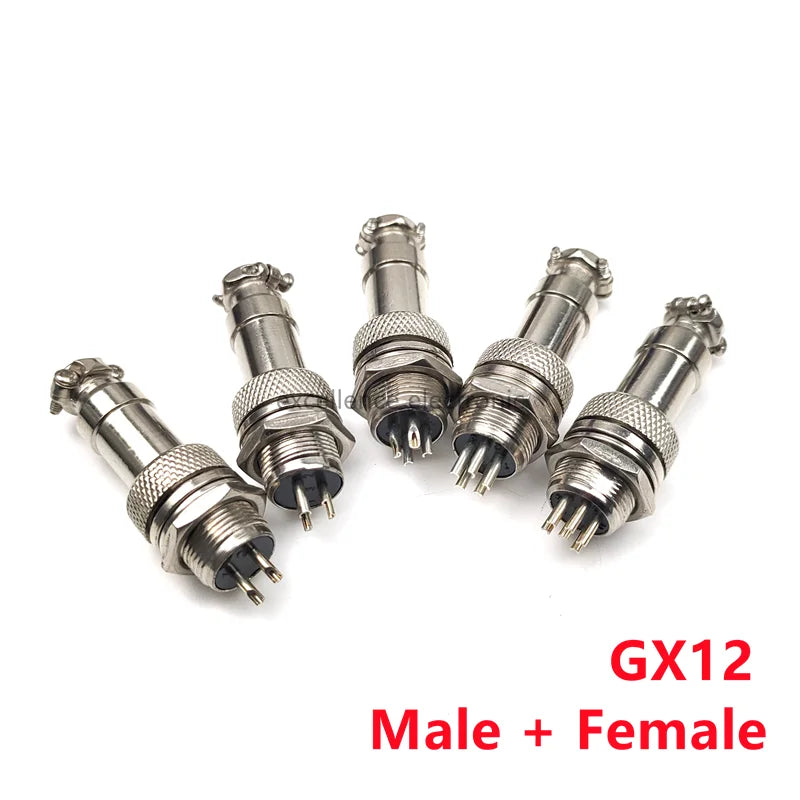 GX16 GX12 GX20 2P/3/4/5/6/7/8 Pin Female Male Air Aviation Connector Power Cable Electrical Plug Socket Peaceful Pleasures Health and Wellness GX12 male female Plastic Cap