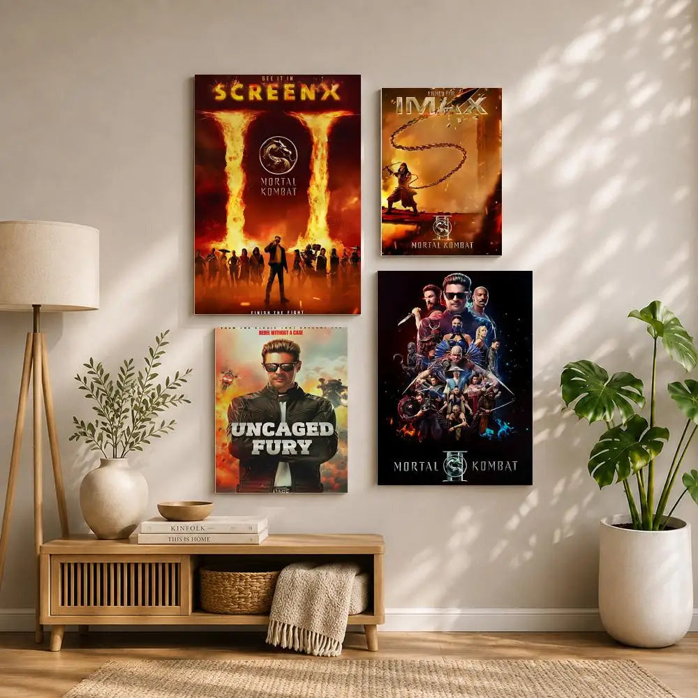 Mortal Kombat Movie Poster – HD Self-Adhesive Waterproof Wall Art Wall Art Poster Peaceful Pleasures Health and Wellness