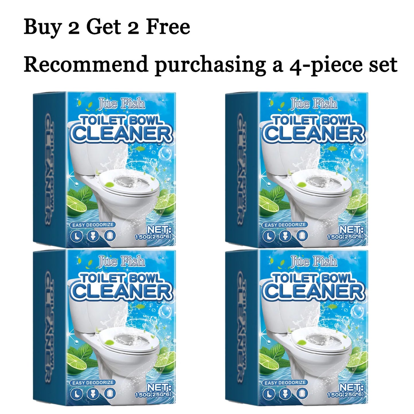 Jue-Fish Toilet Cleaning Tablets 6-Pack | Remove Stains & Descale