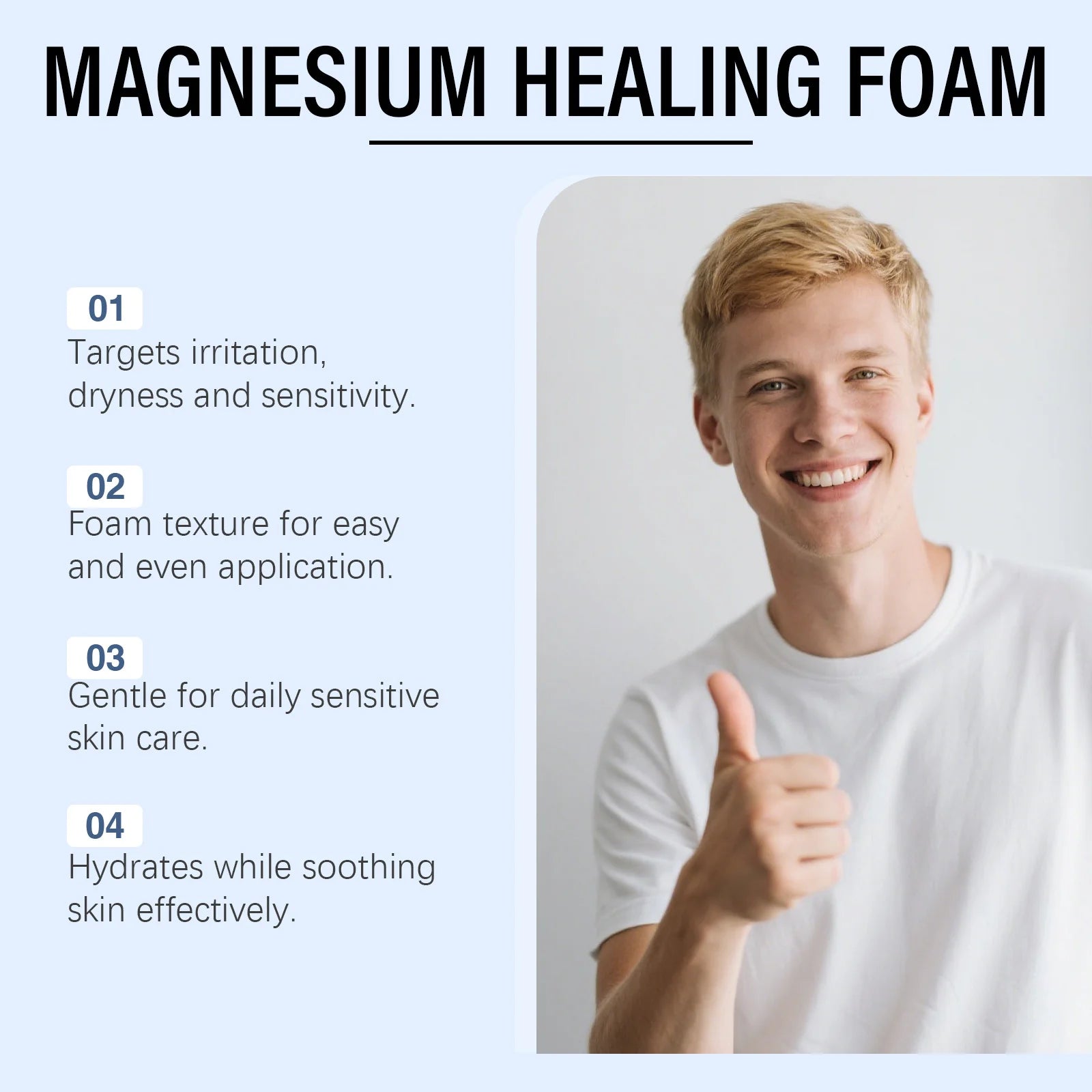 Magnesium Soothing Foam Moisturizing Anti-Sensitivity Relieve Redness Dry Itching Barrier Protection Relaxation Health Body Care Peaceful Pleasures Health and Wellness