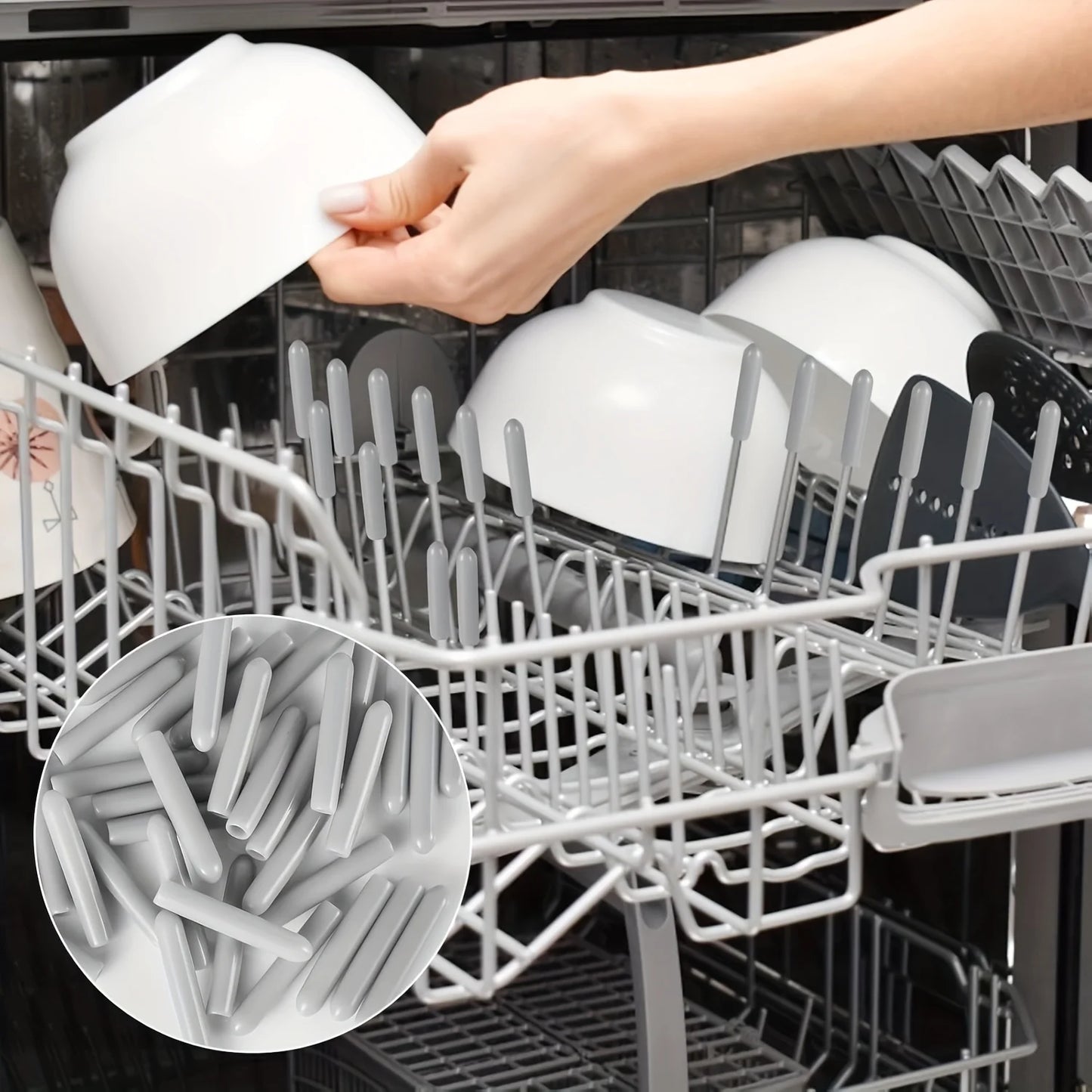Dishwasher Rack Caps Tip Tine Cover Cap Flexible Round End Protective