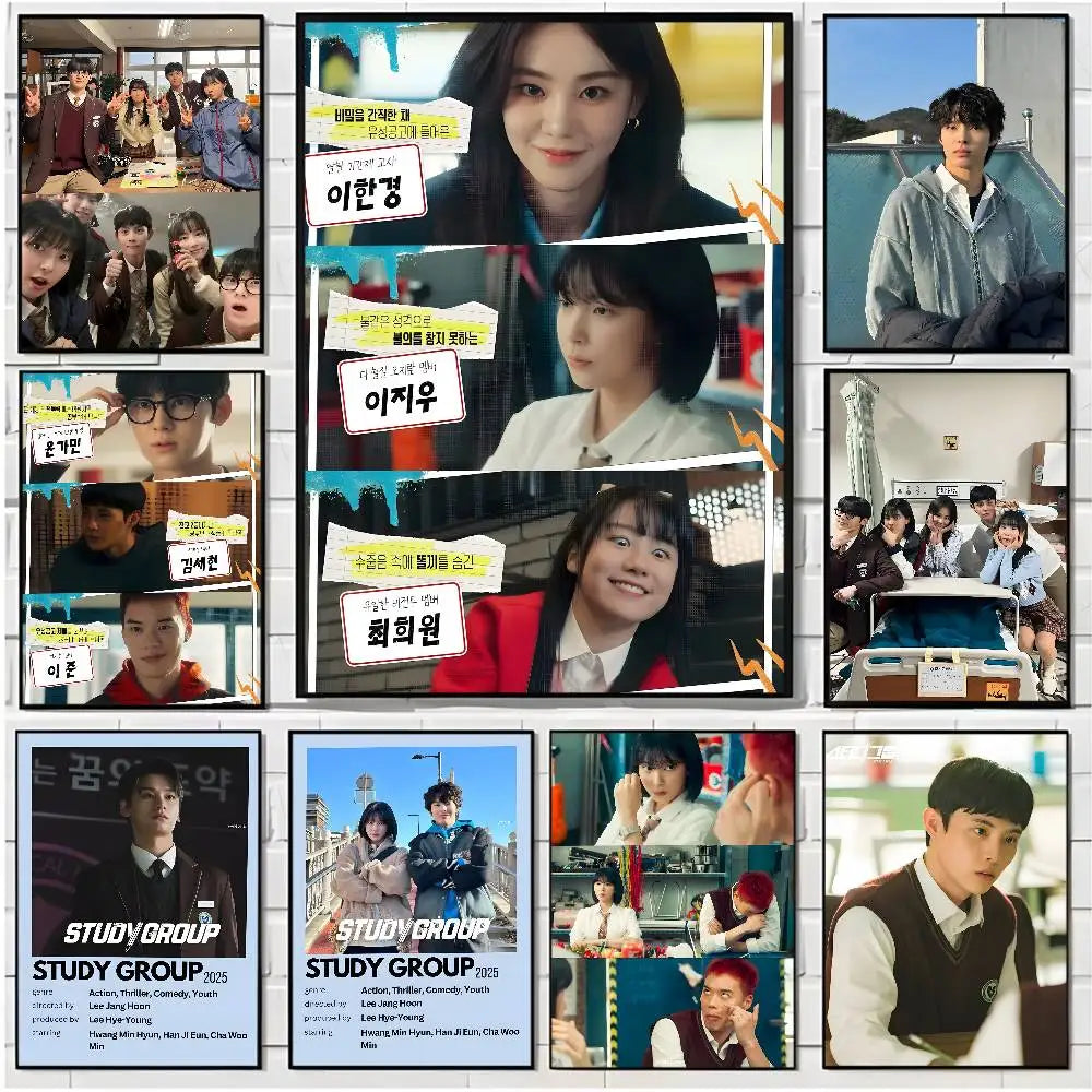 Hot Kdrama S-Study group Poster HD art poster for home living room bar office decoration sticky waterproof Peaceful Pleasures Health and Wellness