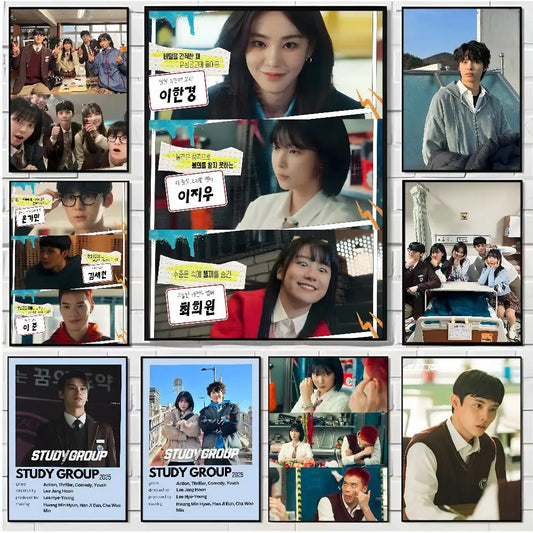 Hot Kdrama S-Study group Poster HD art poster for home living room bar office decoration sticky waterproof Peaceful Pleasures Health and Wellness