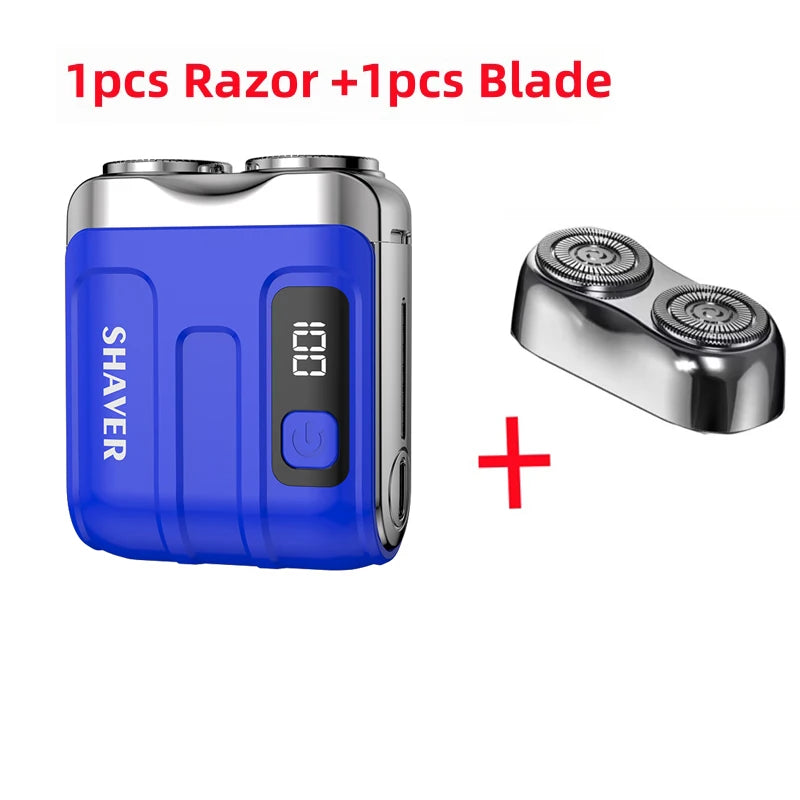 XMSJ Mini Rotary Electric Shaver | Dual Blade Rechargeable Trimmer