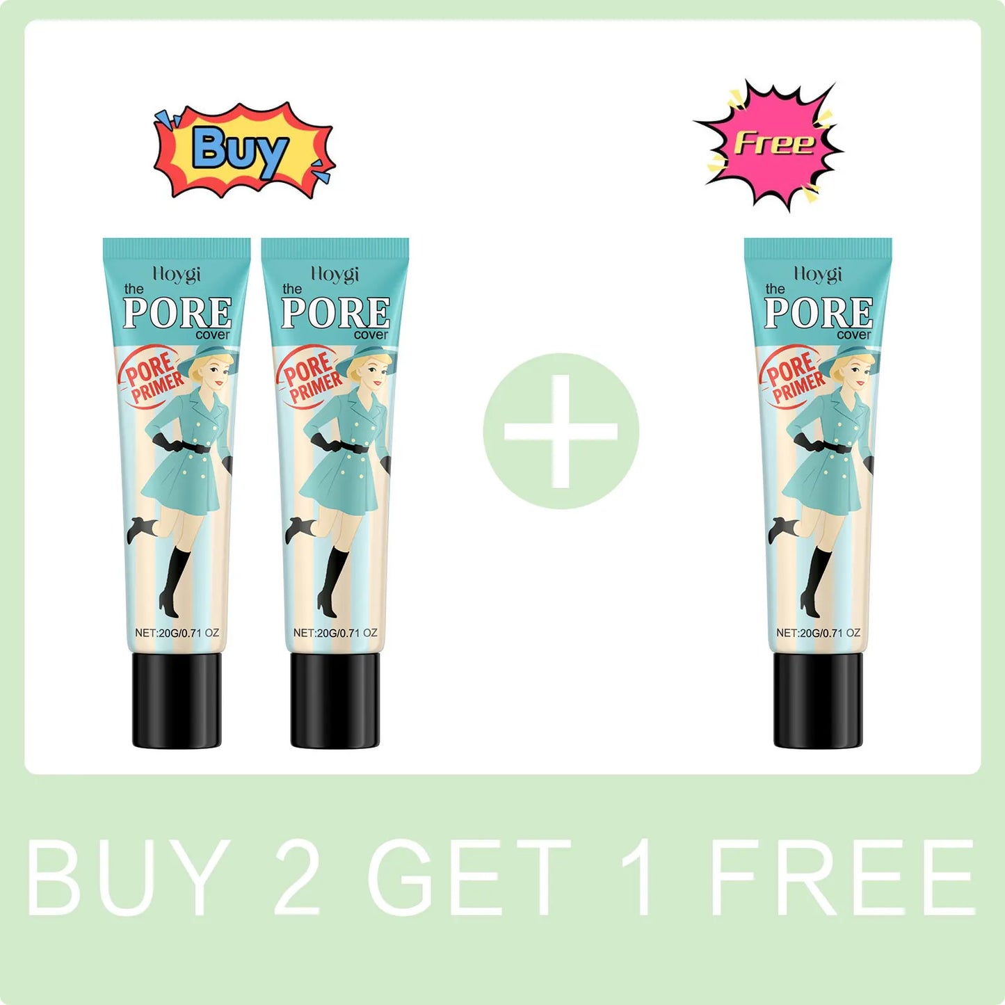 Pre-Makeup Pore Primer Even Skin Tone Oil Control Smoothing Skin Texture Invisible Pores Moisturizing Waterproof Makeup Cosmetic Peaceful Pleasures Health and Wellness Buy 2 Get 1 Free