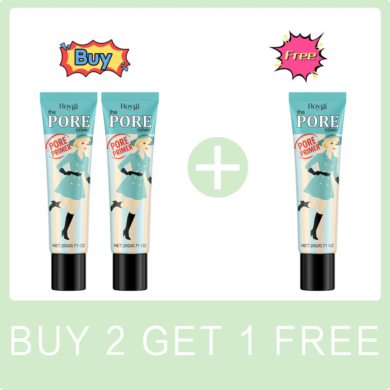 Pre-Makeup Pore Primer Even Skin Tone Oil Control Smoothing Skin Texture Invisible Pores Moisturizing Waterproof Makeup Cosmetic Peaceful Pleasures Health and Wellness Buy 2 Get 1 Free