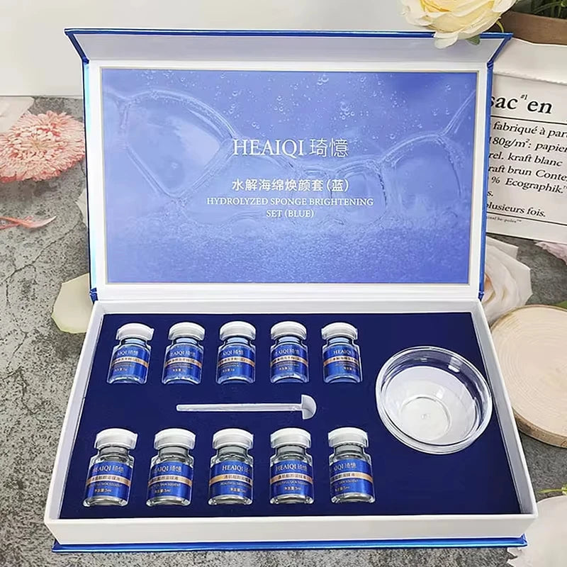 Blue Copper Peptide Sponge Spicule Collagen Skin Renewal Mask