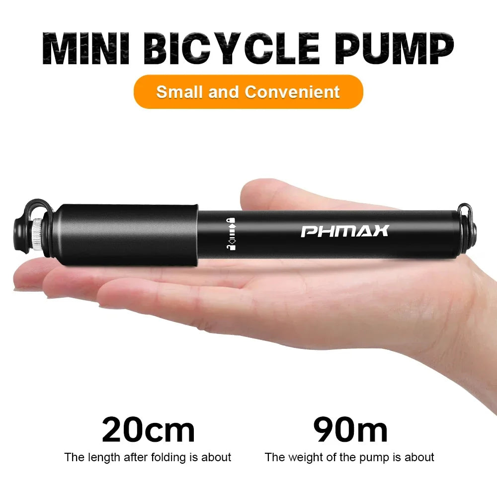 PHMAX 100 PSI Mini Bike Pump – Schrader & Presta Valve
