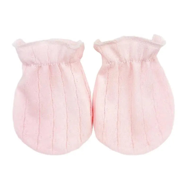 Infant Scratch Prevention Cotton Mittens – Baby Gloves 0–12M