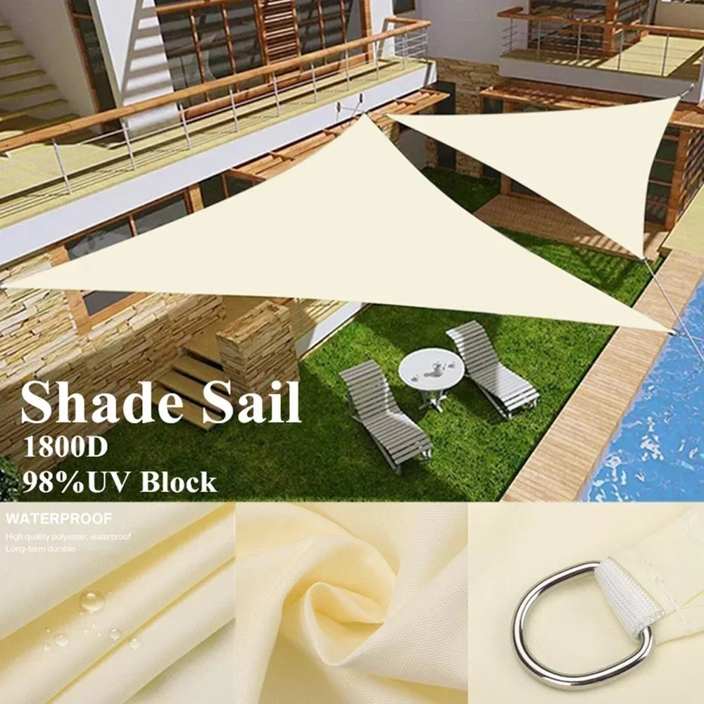 Triangle Sun Shade Sail 280 GSM 95% UV Block – Patio & Garden