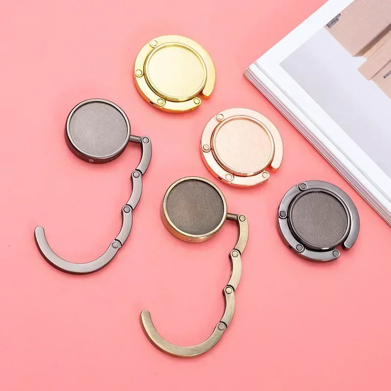 Fashion Bag Holder Handbag Hanger Folding Hook Holder Portable Key Rack Table Hook Hardware Travel Outdoor Storage Hanger Peaceful Pleasures Health and Wellness