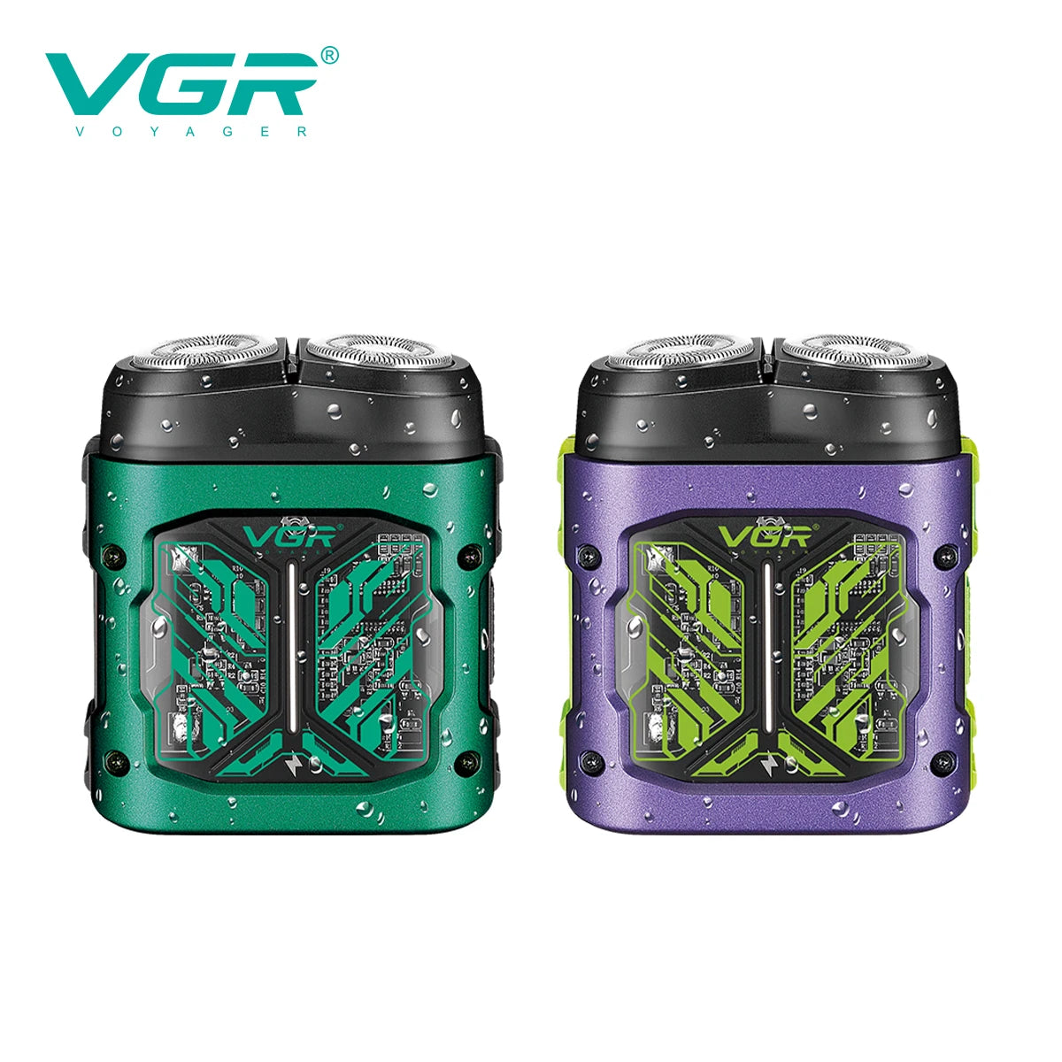 VGR New Metal Mech Wind Shaver Professional Grade Beard Whitening Device Convenient Home Shaver LED Digital Hair Trimmer V-344 Peaceful Pleasures Health and Wellness