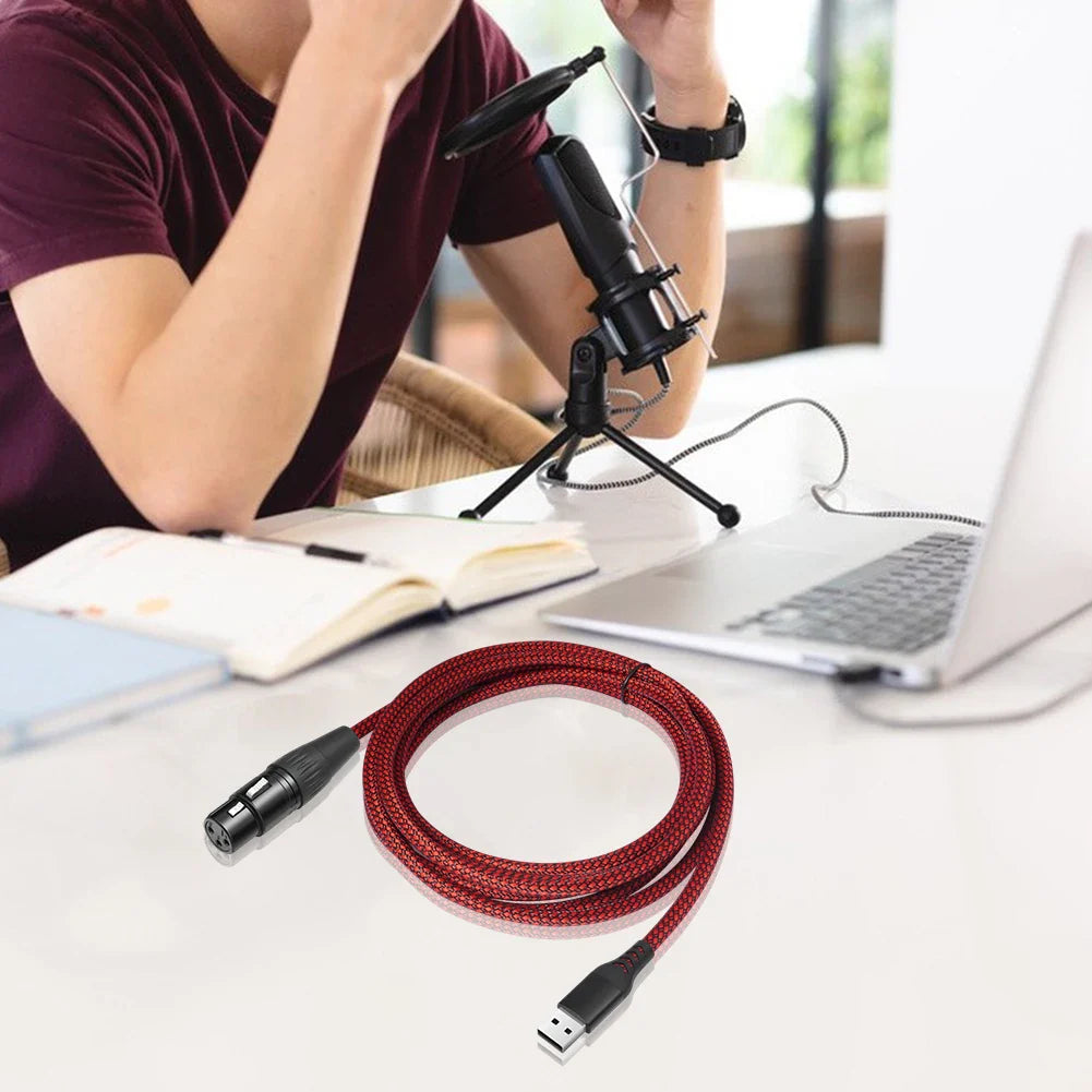 USB Male to XLR Female Mic Converter Cable | Studio Audio