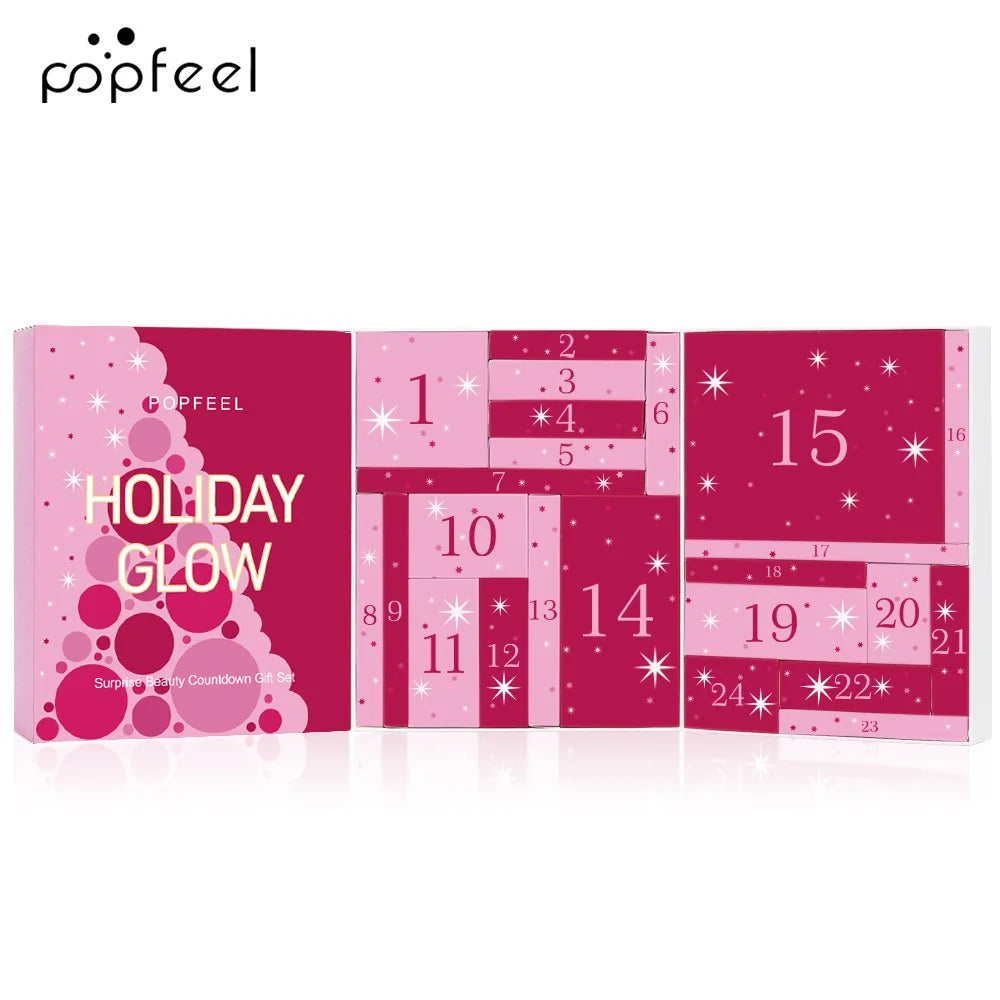 24-Piece Holiday Beauty Advent Calendar Makeup Gift Set