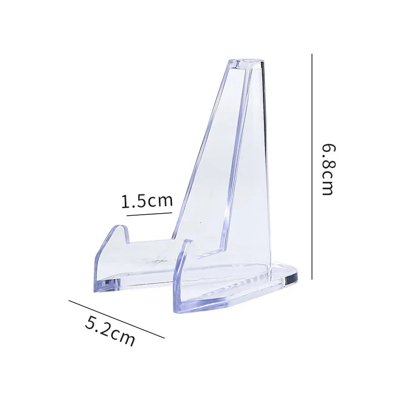 10pcs Transparent Acrylic Commemorative Coin Display Stands Triangle Challenge Coin Capsule Holders for Collectibles Peaceful Pleasures Health and Wellness L