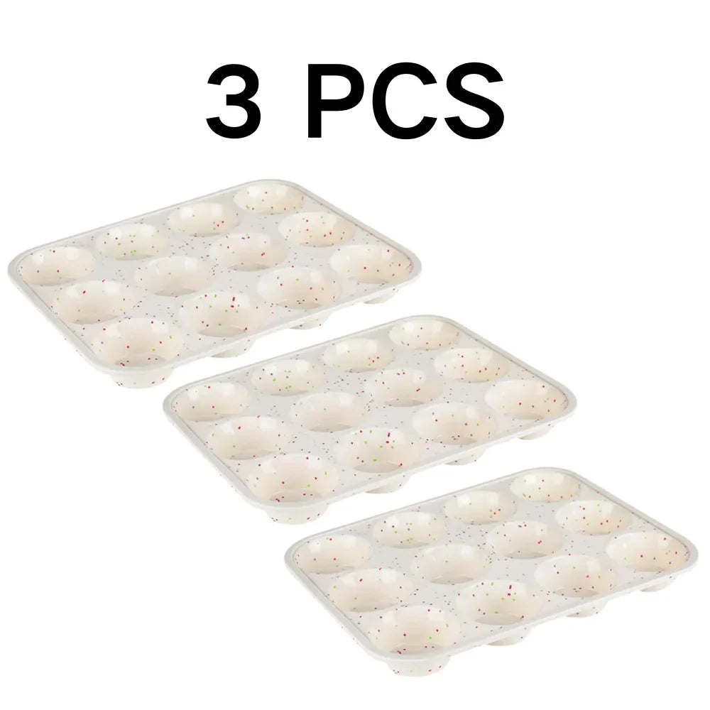 Nonstick Silicone Muffin Pan – 12-Cavity Cupcake Baking Mold