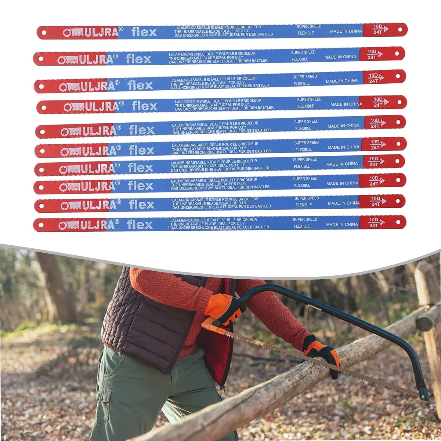 10-Pack M35 Bi-Metal Hacksaw Blades 300mm – 14T 18T 24T