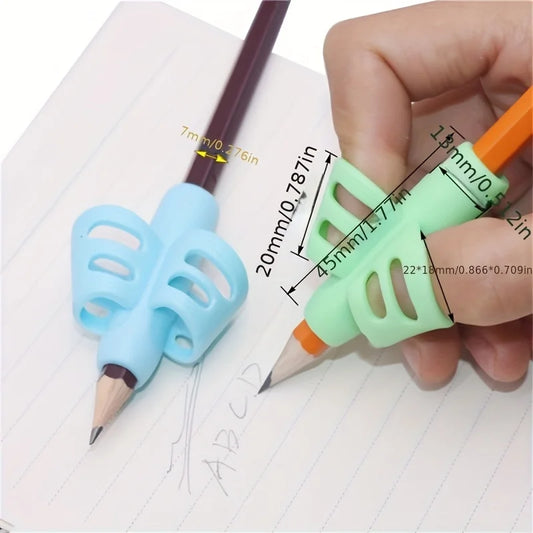4Multi-color pencil grip for primary school students, children's stationery, soft rubber writing posture corrector, pen grip for Peaceful Pleasures Health and Wellness
