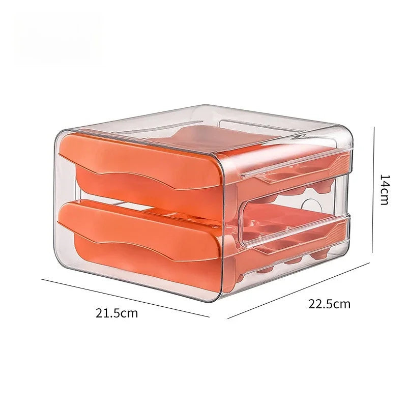 Double Layer Egg Storage Container | Fridge Organizer & Drawer