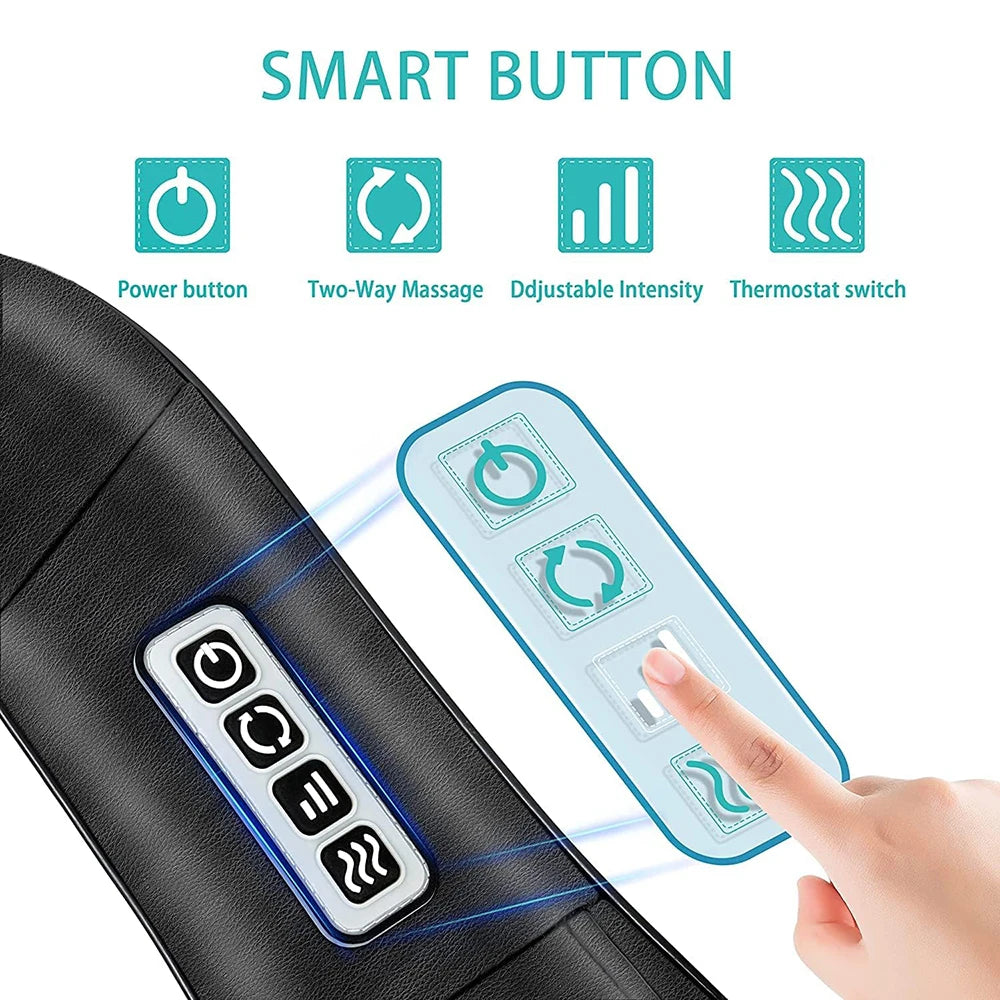 Back And Neck Massager, Back Massager Deep Tissue Kneading Massager Neck And Shoulder Massager With Heat Peaceful Pleasures Health and Wellness