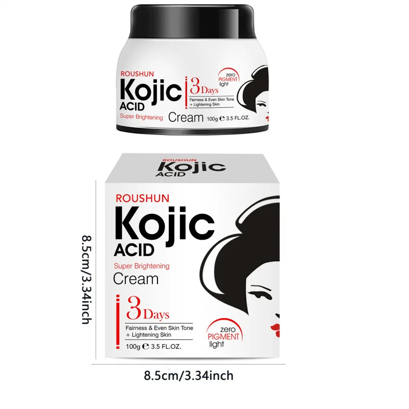 ROUSHUN Kojic Acid Brightening Face Cream – 100g Moisturizer
