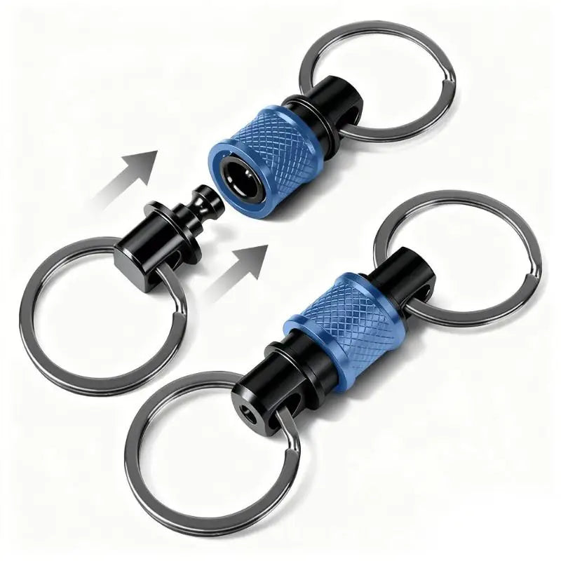 360° Quick-Release Swivel Keychain Clip – Aluminum Alloy