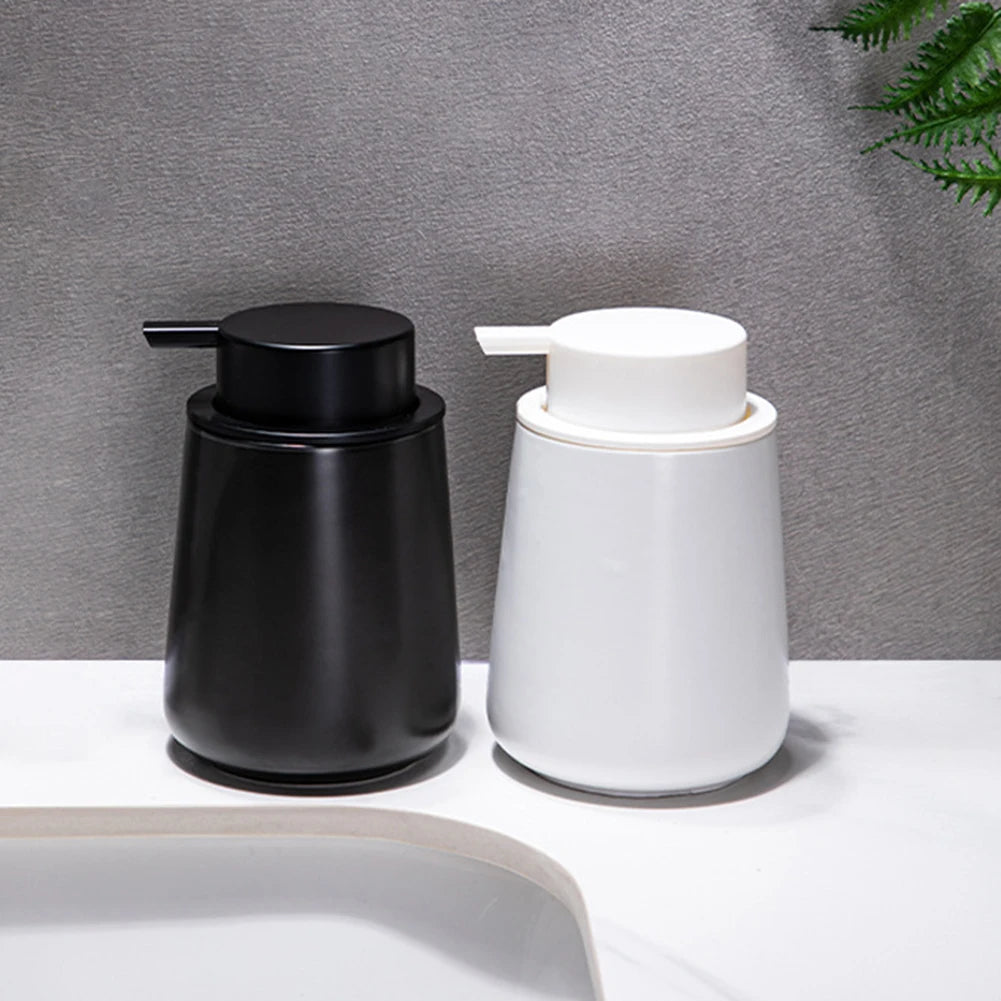Ceramic Hand Liquid Soaps Dispenser Bottle Leak-Proof Press Type Cosmetic Containers For Family Hotel Use Shower Gel Containers Peaceful Pleasures Health and Wellness