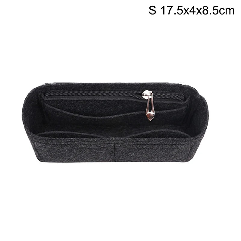 Felt Insert Bag Organizer – Handbag Liner & Makeup Organizer