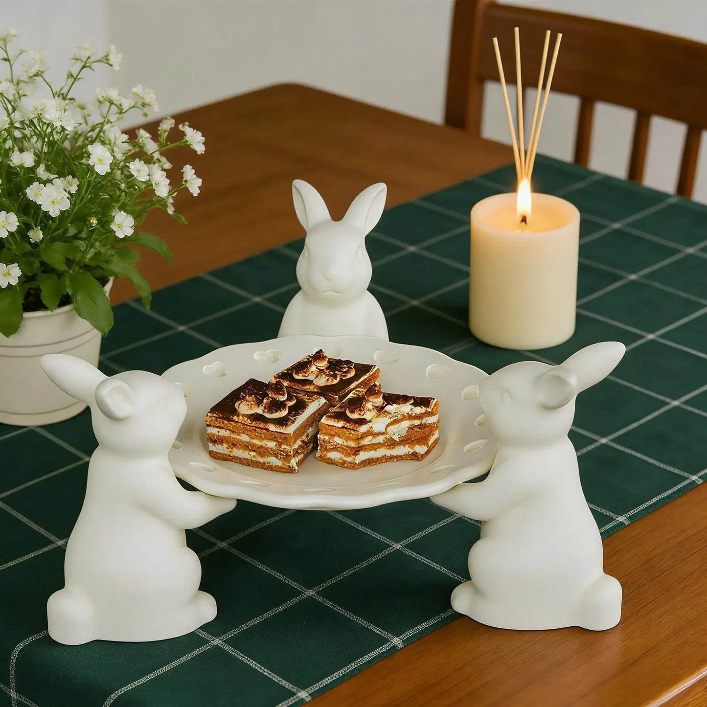 3D Easter Bunny Tray Silicone Mold | Resin Candy Craft Mould Silicone Craft Mold Peaceful Pleasures Health and Wellness