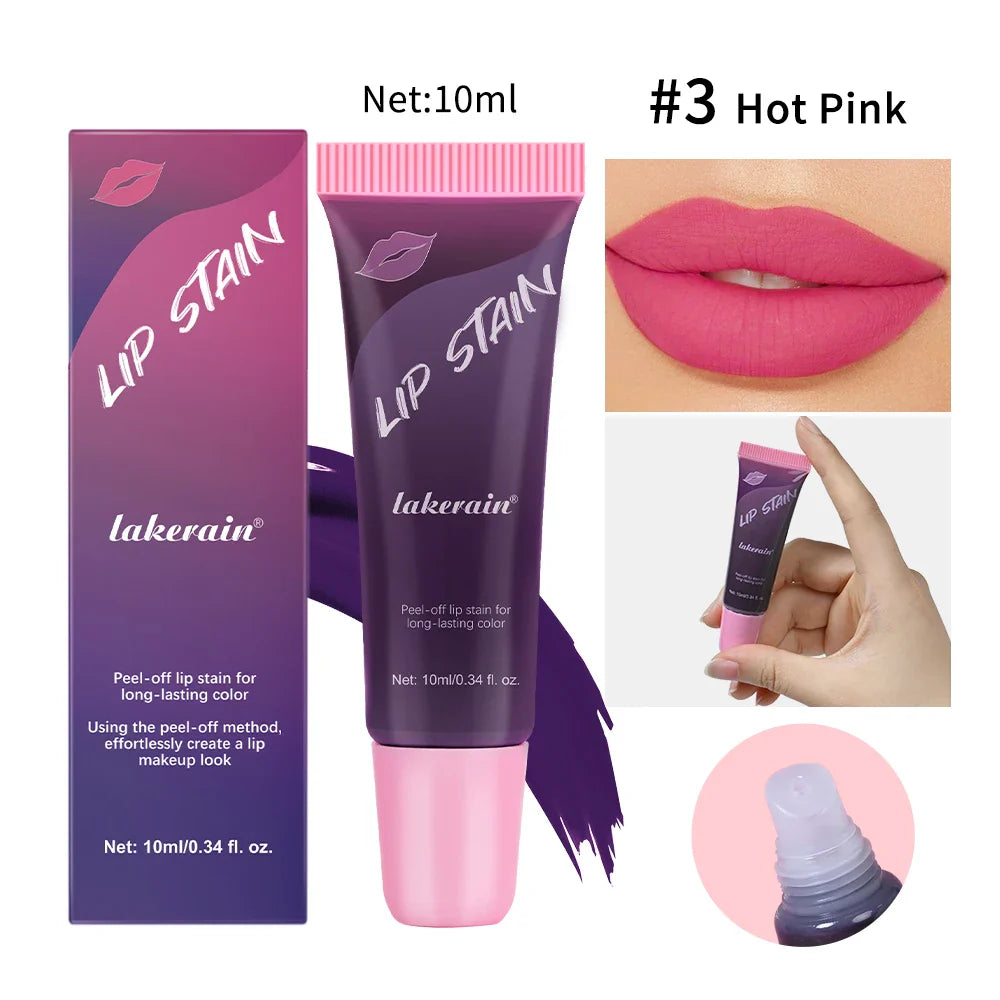 Peel-Off Matte Lip Stain – Rose Pink, Waterproof, Long-Lasting