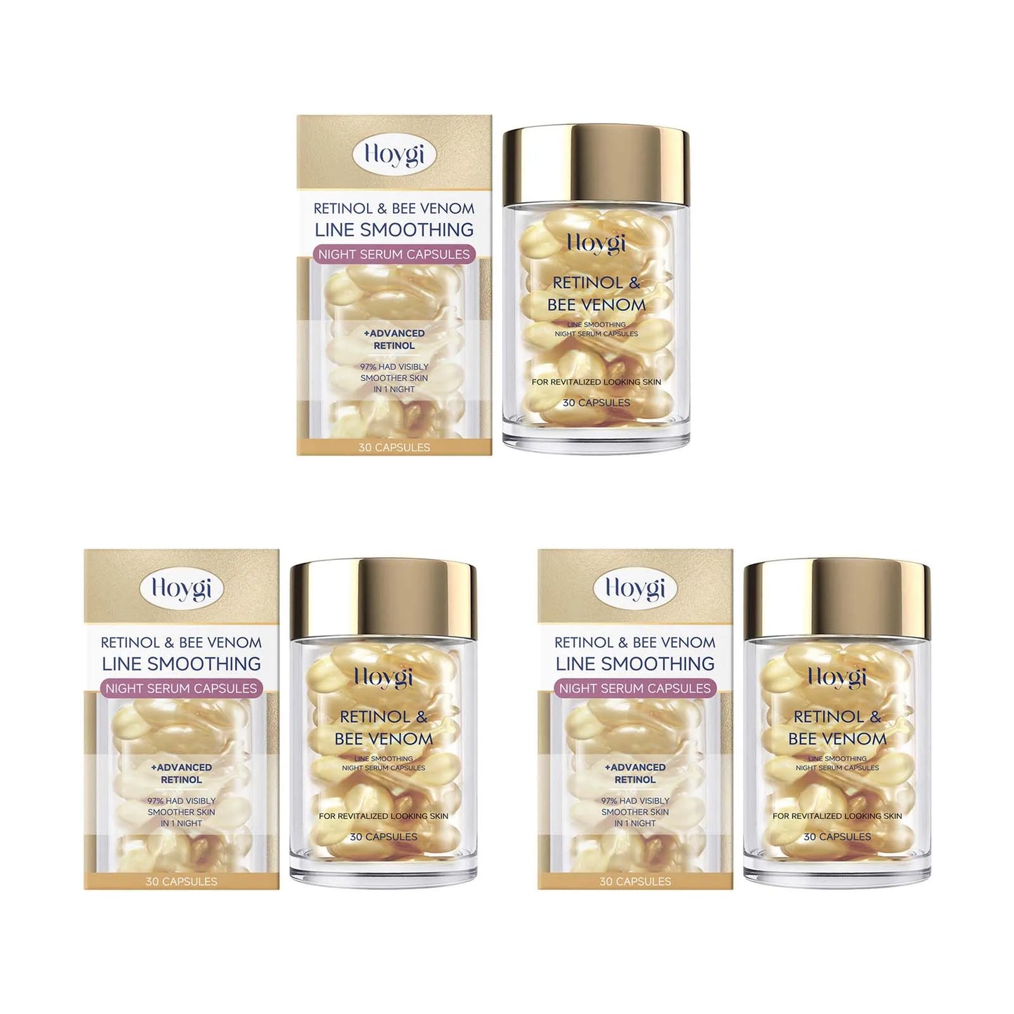 Retinol & Bee Venom Anti-Aging Night Serum Capsules (30 ct)