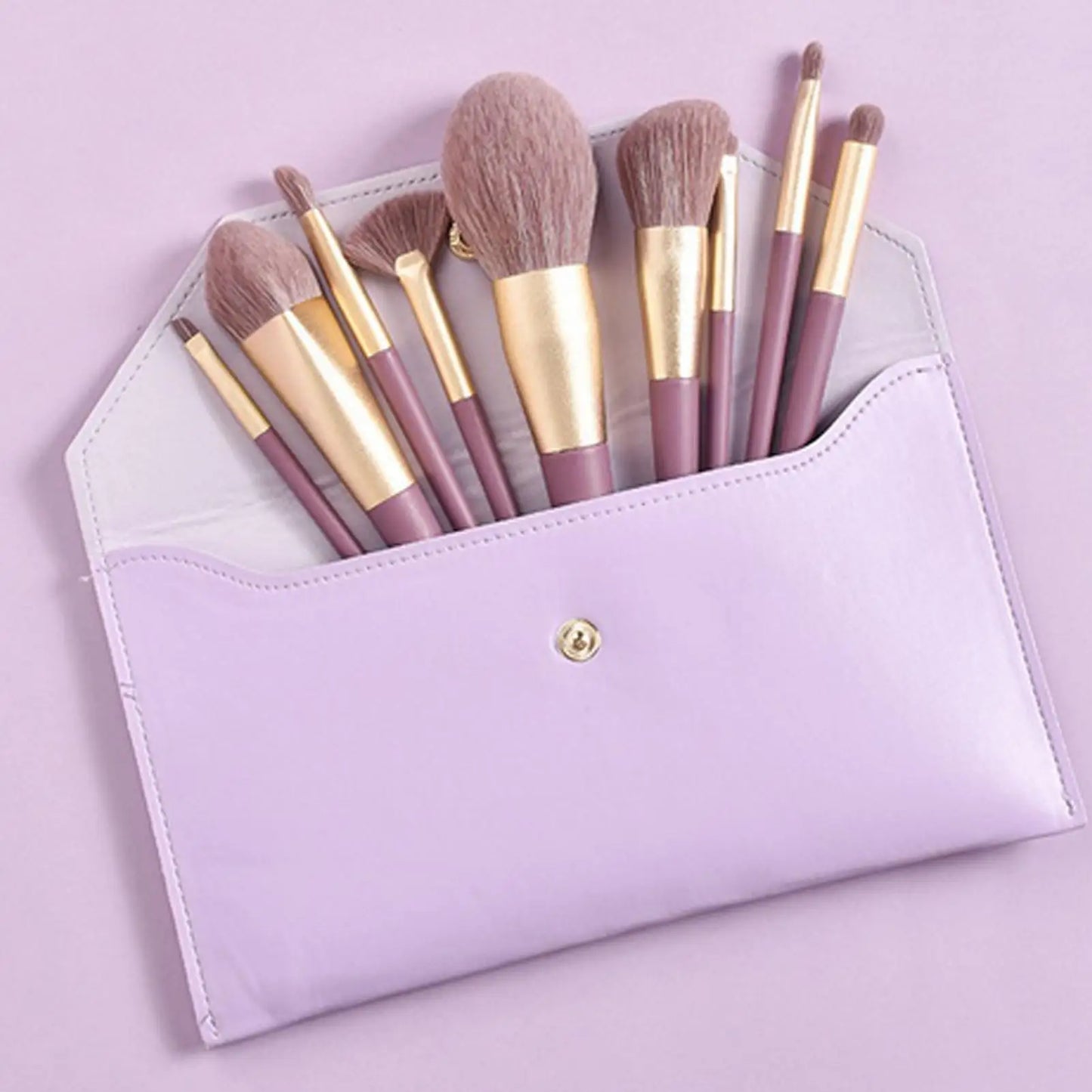 9-Piece Makeup Brush Set with Storage Bag | Foundation & Eye