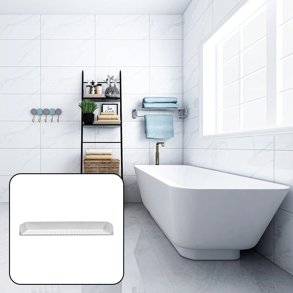 Silicone Bathtub Splash Guard & Play Shelf – 11 Suction Cups