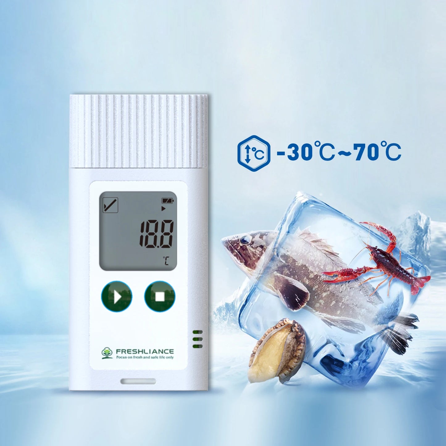 USB Temperature Recorder Fruit Cold Storage Coldchain Transportation Temperature Logger Large Capacity Data Storage with PC Data Peaceful Pleasures Health and Wellness