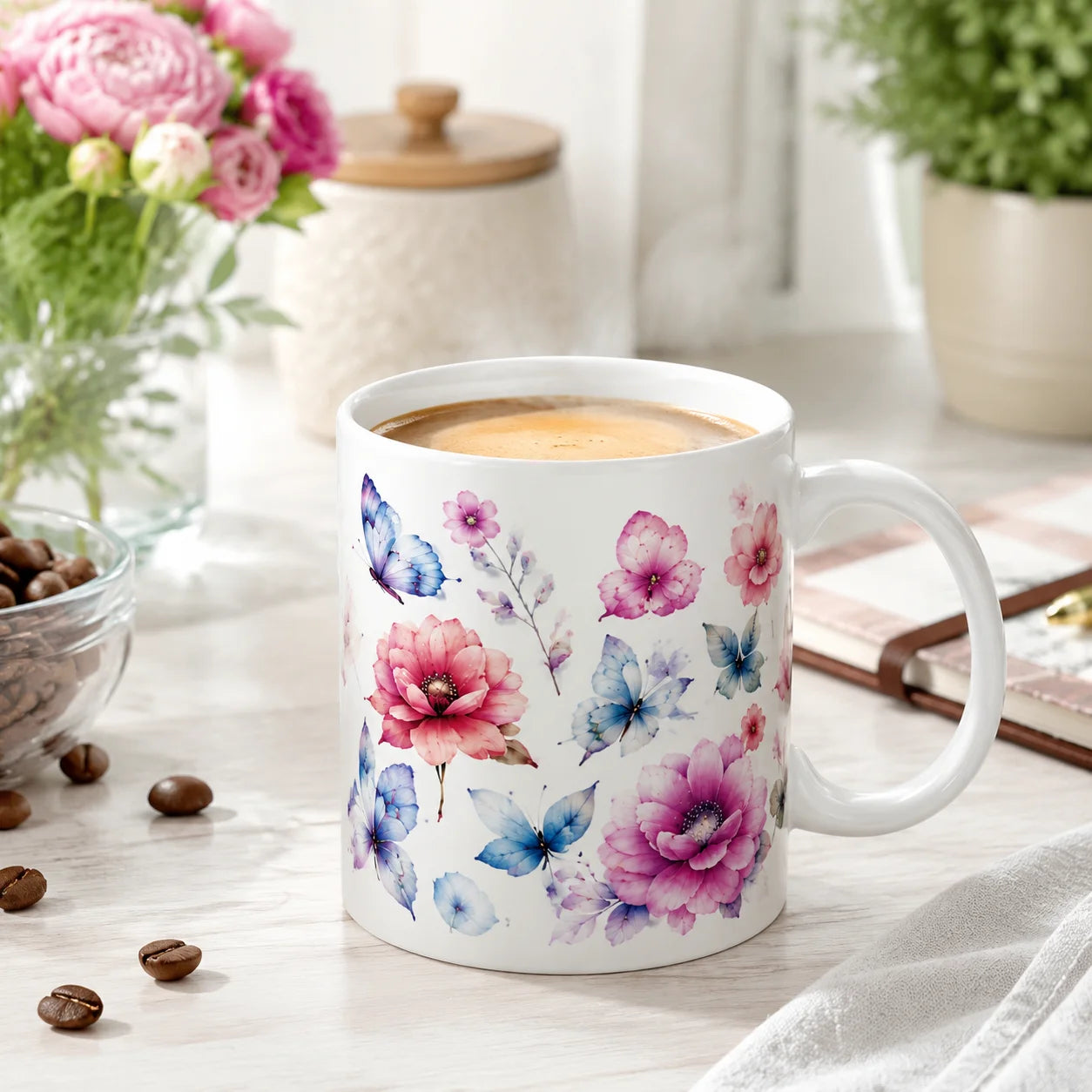 Watercolor Butterfly UV DTF Transfer Sticker | 16oz Cup Wrap Decal