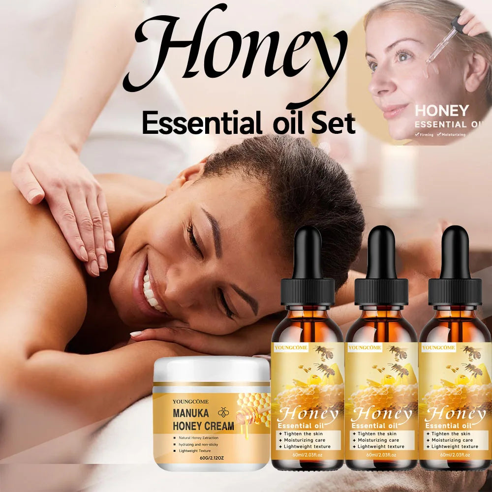 Organic Honey Essential Oil Set – Undiluted, Vegan & Moisturizing