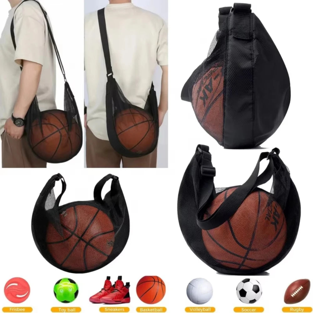 Anti-Tear Mesh Ball Bag with Zipper | Basketball Soccer Bag