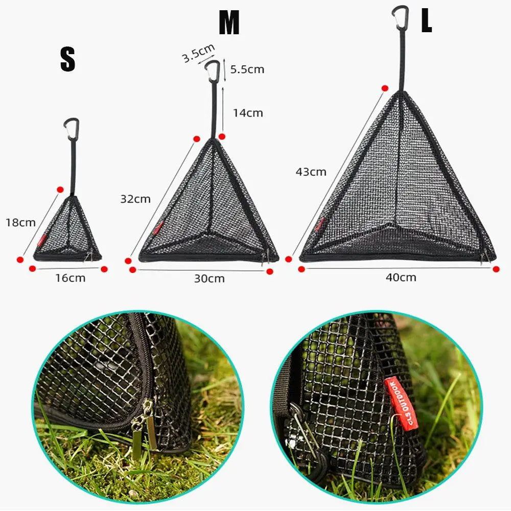 Camping Hanging Mesh Net Bag | Foldable Food Drying Organizer Camping Food Storage Peaceful Pleasures Health and Wellness